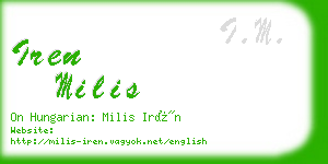 iren milis business card
